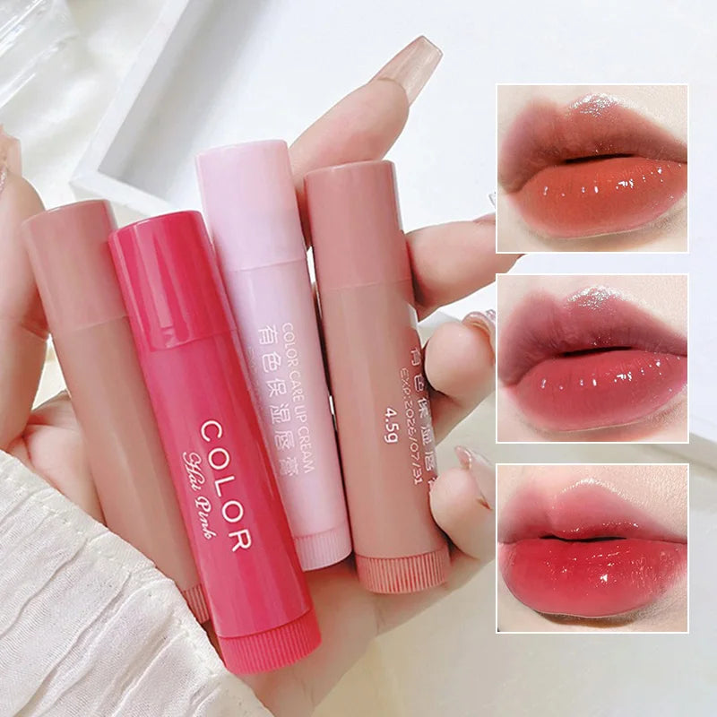 Kit 3 Bálsamos Labiais Hidratantes com Cor HAIPINK – Hidrata e Suaviza os Lábios