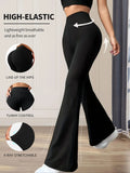 Calça Flare Feminina Cintura Alta Slim com Elastano