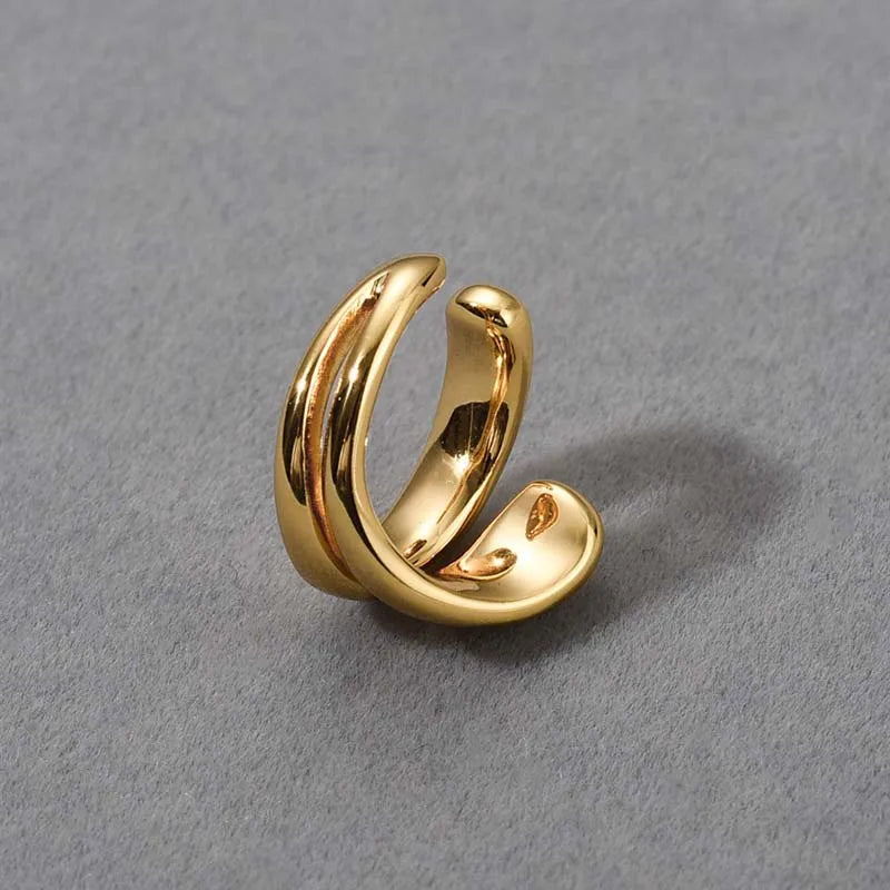 Brinco Ear Cuff Feminino Sem Furo Dourado ou Prateado – Piercing Fake Moderno