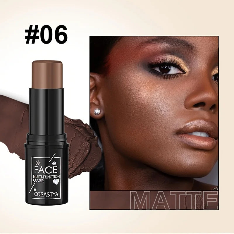 Bastão Multifuncional 3 em 1 para Maquiagem: Blush, Sombra e Iluminador à Prova d'Água