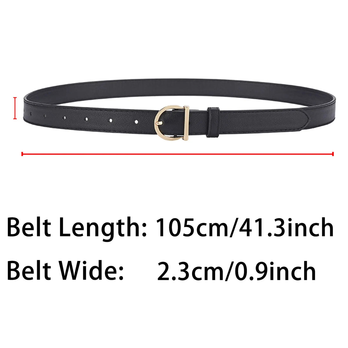 Cinto Feminino Fivela Dourada em Material Sintético – Elegante e Versátil, 105cm