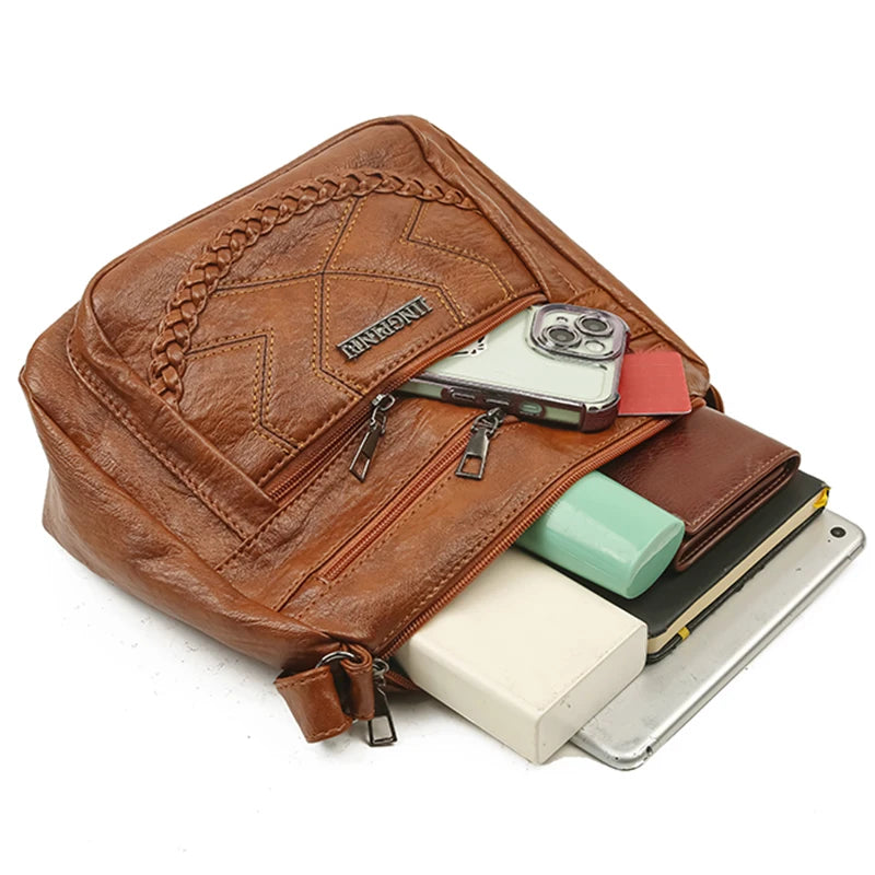 Bolsa Mochila e Transversal Feminina Grande Capacidade