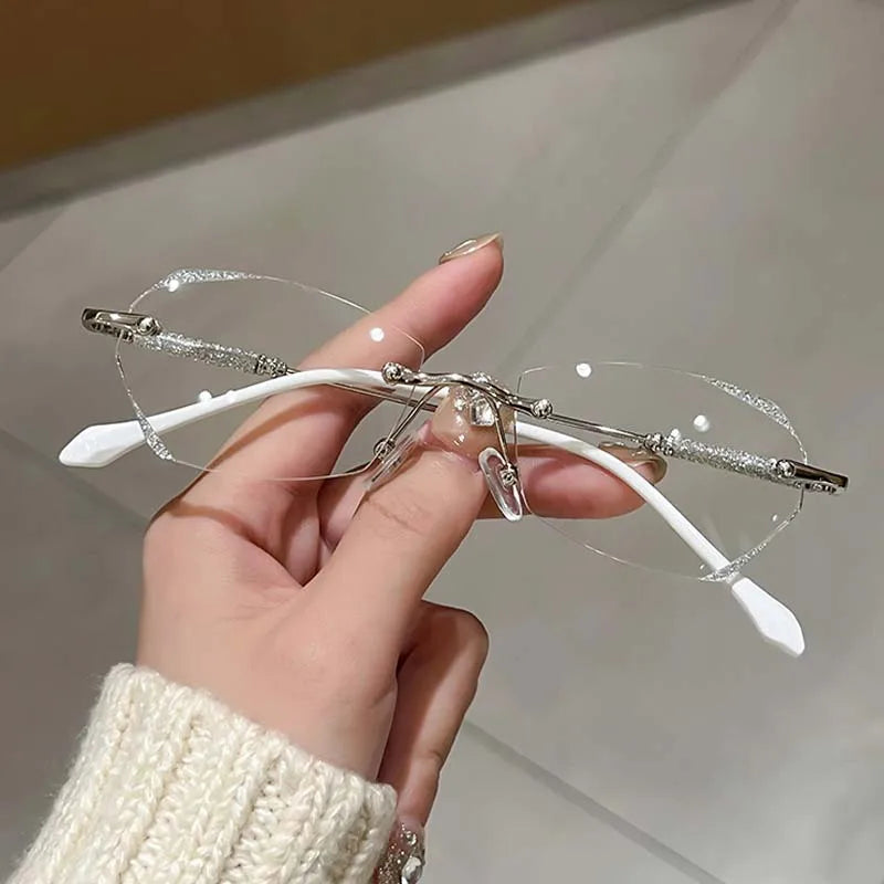 Óculos de Grau Feminino sem Aro com Proteção Luz Azul