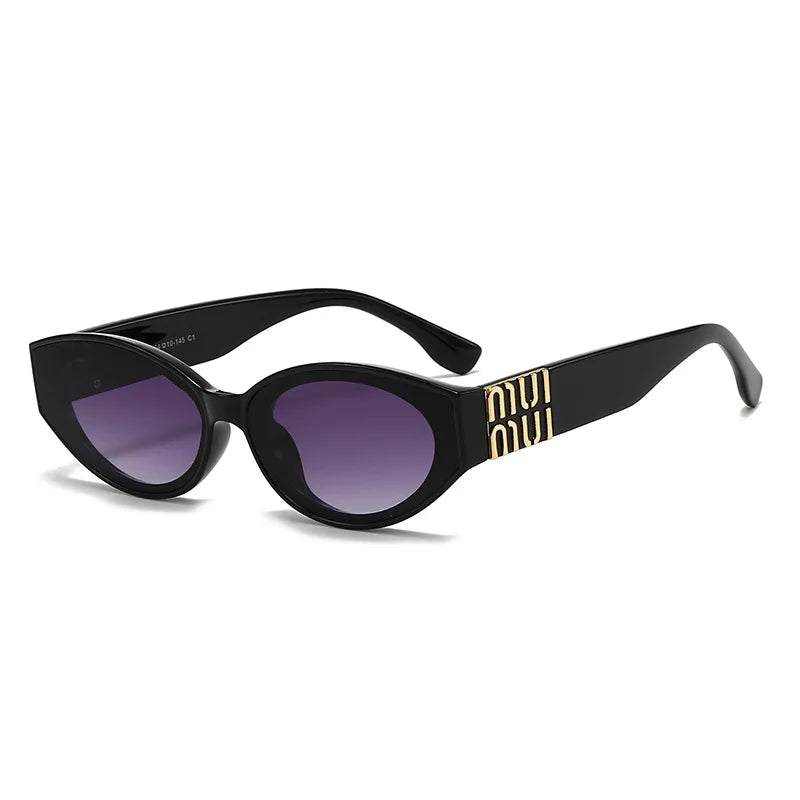 Óculos de Sol Glamour Oval Minimalista Unissex – UV400