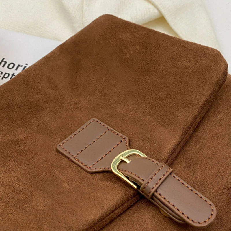 Bolsa de Ombro Vintage Marrom Camurçada
