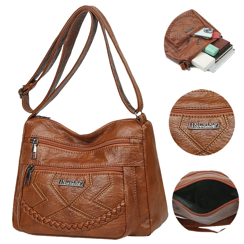 Bolsa Mochila e Transversal Feminina Grande Capacidade