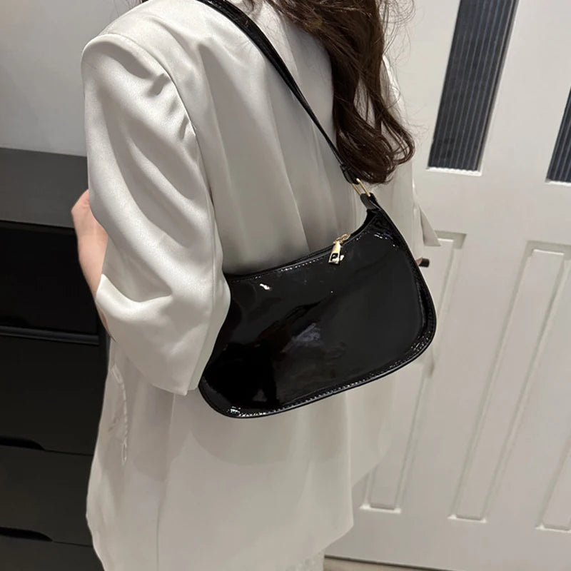 Bolsa de Ombro Feminina Retrô com Zíper – 8 Cores