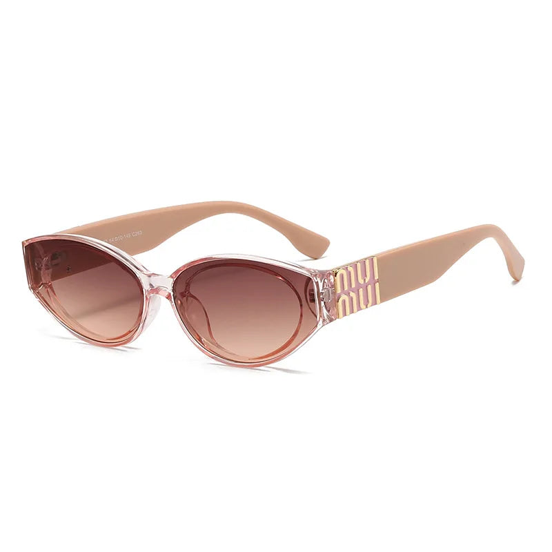 Óculos de Sol Glamour Oval Minimalista Unissex – UV400