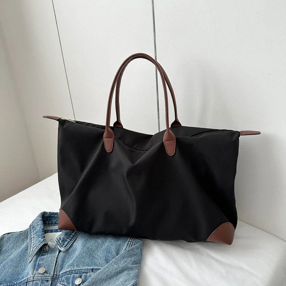 Bolsa Tote Feminina de Grande Capacidade, Casual e Versátil para Viagem e Academia