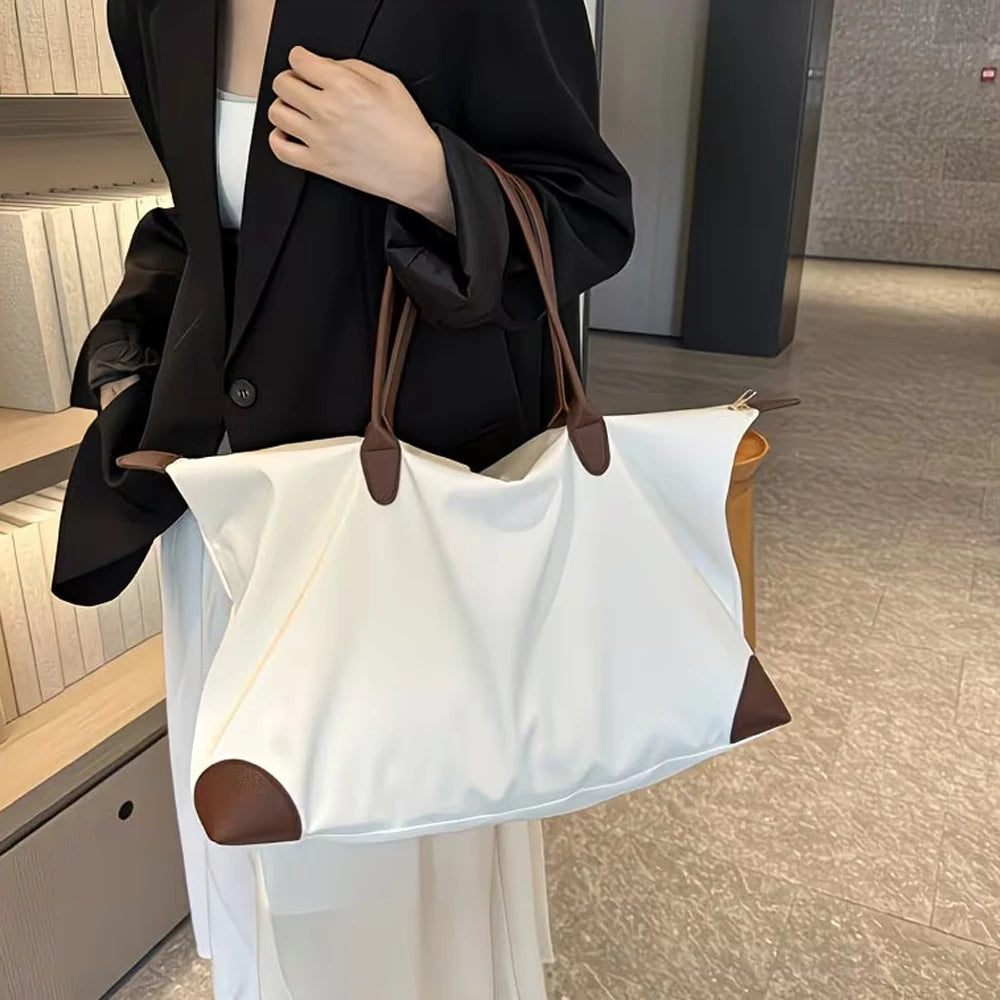 Bolsa Tote Feminina de Grande Capacidade, Casual e Versátil para Viagem e Academia