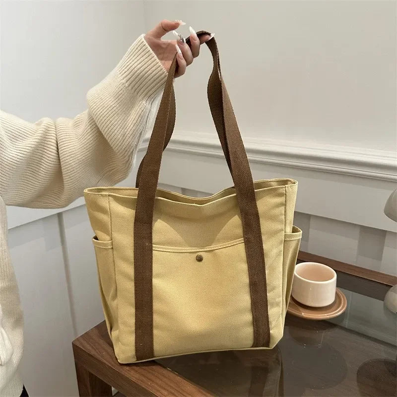 Bolsa Shopper de Lona Feminina Grande