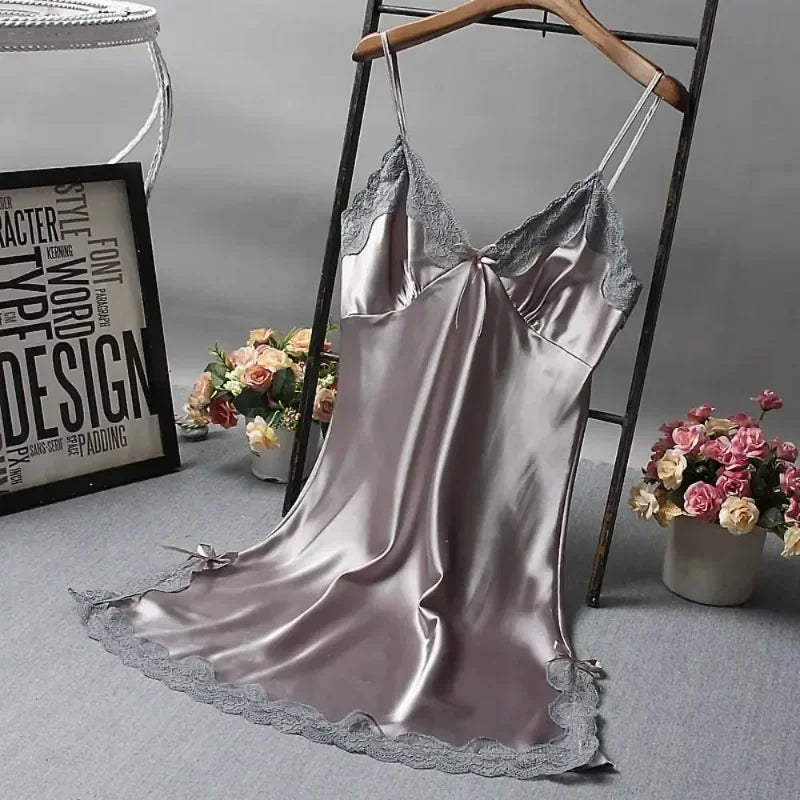 Camisola de Renda com Detalhes Patchwork Lingerie Sexy