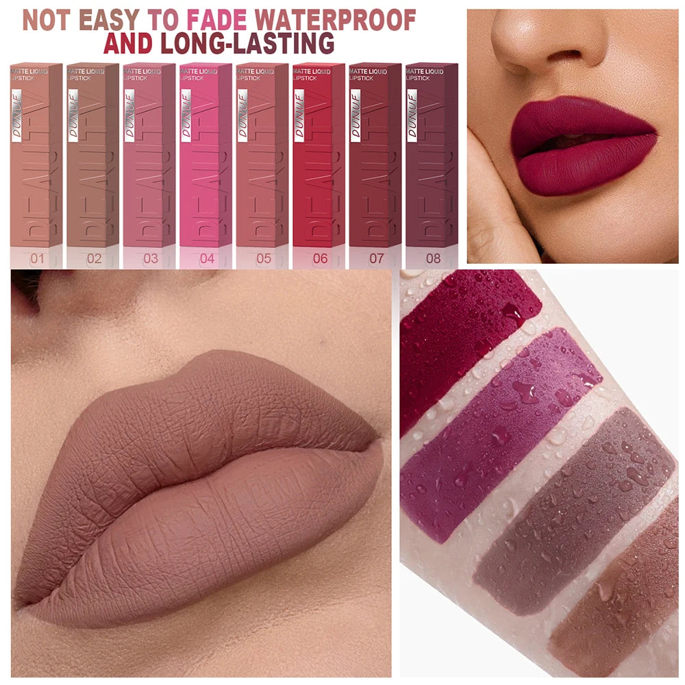 Gloss Labial Matte Aveludado À Prova D'água – Cores Duradouras