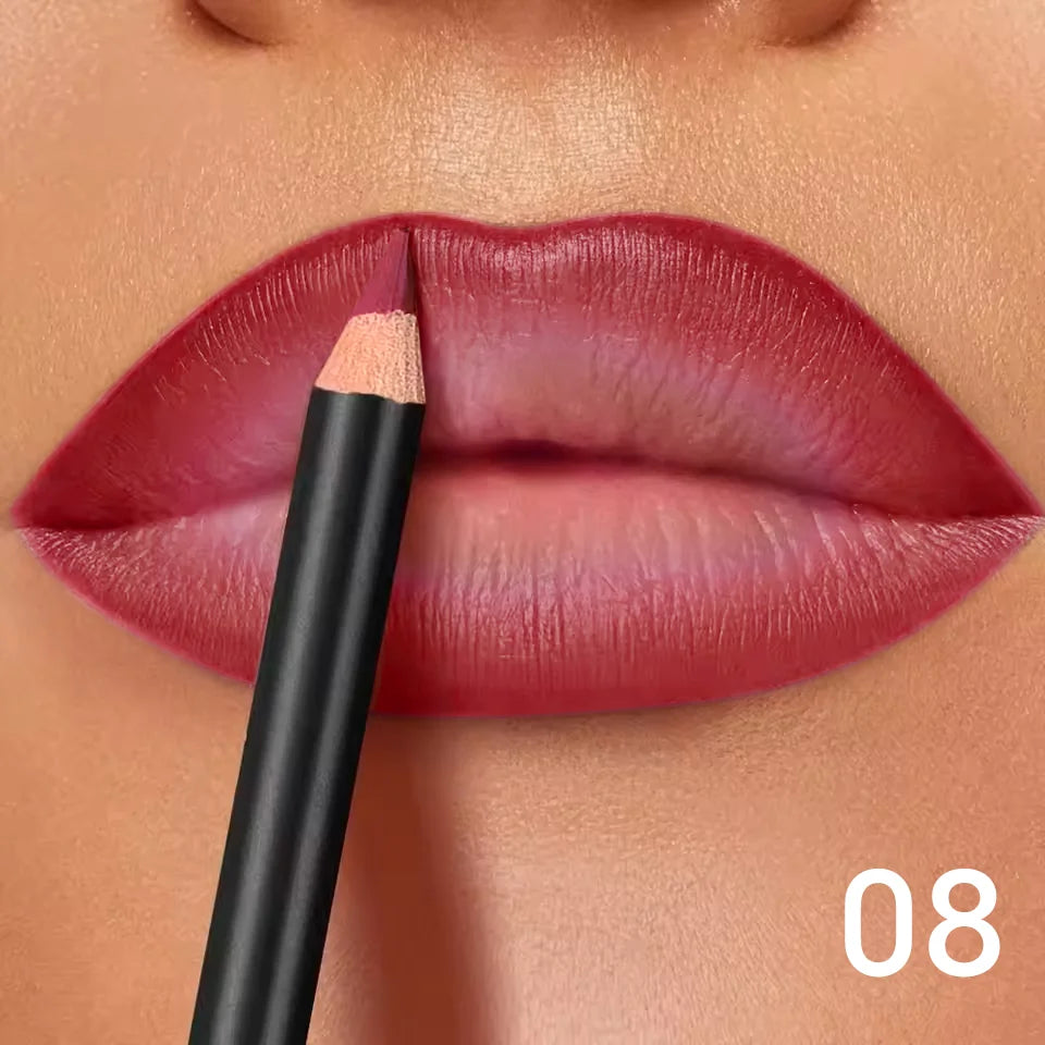 Delineador Labial à Prova d'Água com 6 Cores – Acabamento Matte e Longa Duração