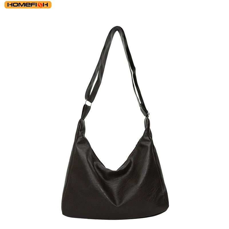 Bolsa Tote Vintage Casual Grande – Material Sintético Café