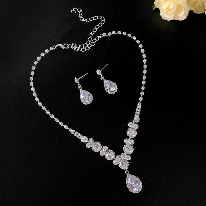 Conjunto Colar e Brincos Feminino com Zircônia para Festa – 11 Modelos