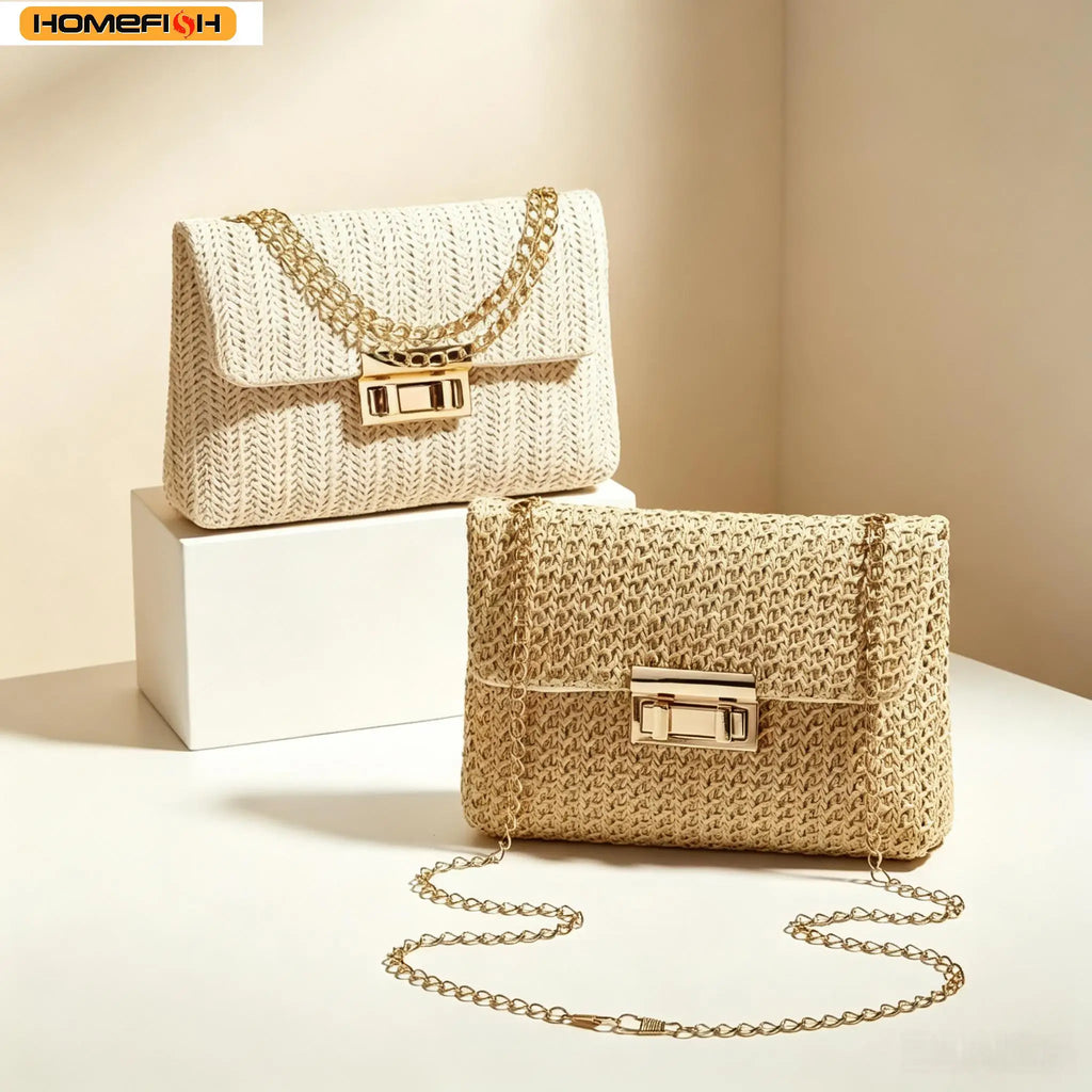 Homefish Women's Chain Strap Crossbody Bag Stylish Shoulder Handbag Versatile Purse for Daily Banquet Day-to-Night Outfits