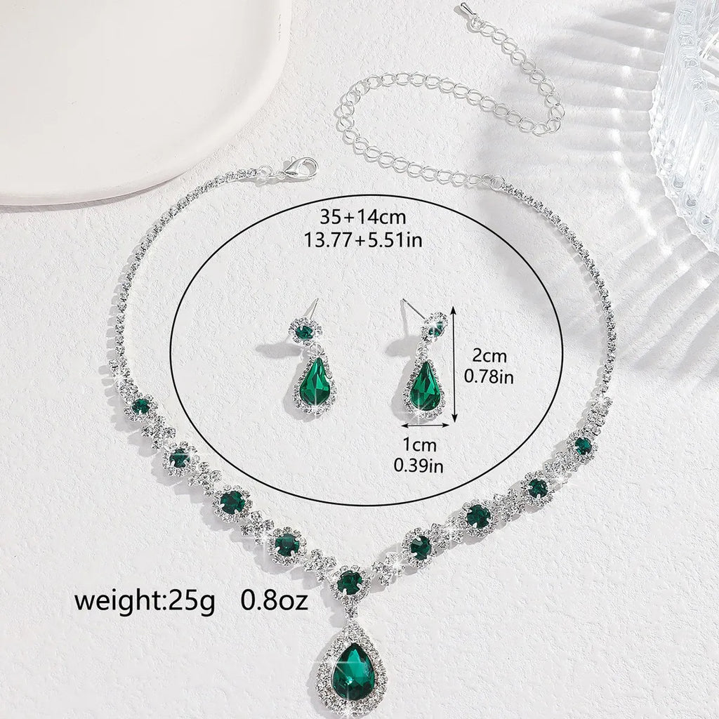 Conjunto Colar e Brincos Gota Elegante