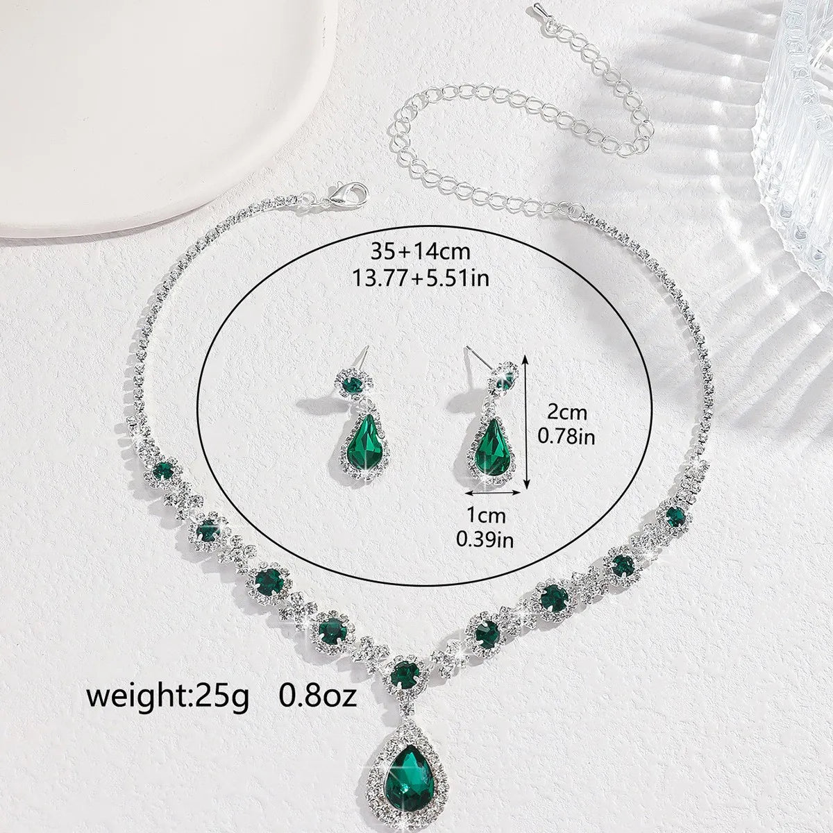 Conjunto Colar e Brincos Gota Elegante