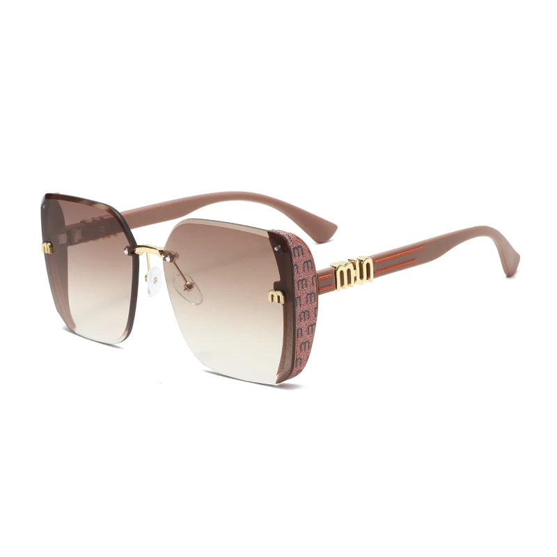 Óculos de Sol Feminino Sem Aro com Proteção UV400
