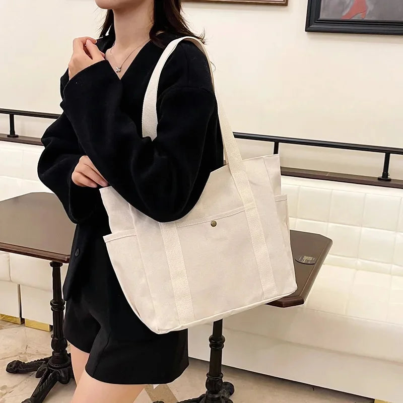 Bolsa Shopper de Lona Feminina Grande