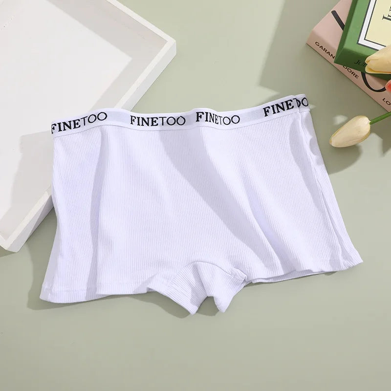 Calcinha Boxer Sem Costura de Seda Gelo Cor Lisa Feminina Plus Size