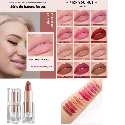 Batom Matte Nude Aveludado – Longa Duração