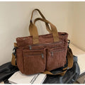 Bolsa Tiracolo de Veludo Cotelê Grande Capacidade