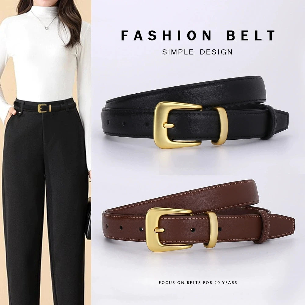 Cinto Feminino Fino Estilo Coreano – Material de Alta Qualidade