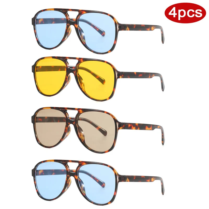 Óculos de Sol Degradê com Armação Grande Quadrada UV400