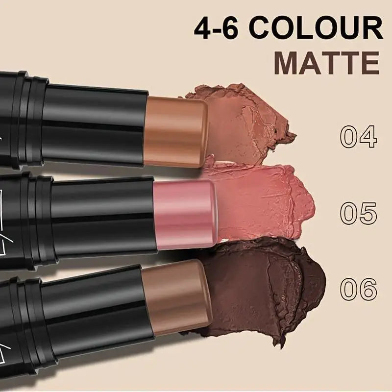 Bastão Multifuncional 3 em 1 para Maquiagem: Blush, Sombra e Iluminador à Prova d'Água