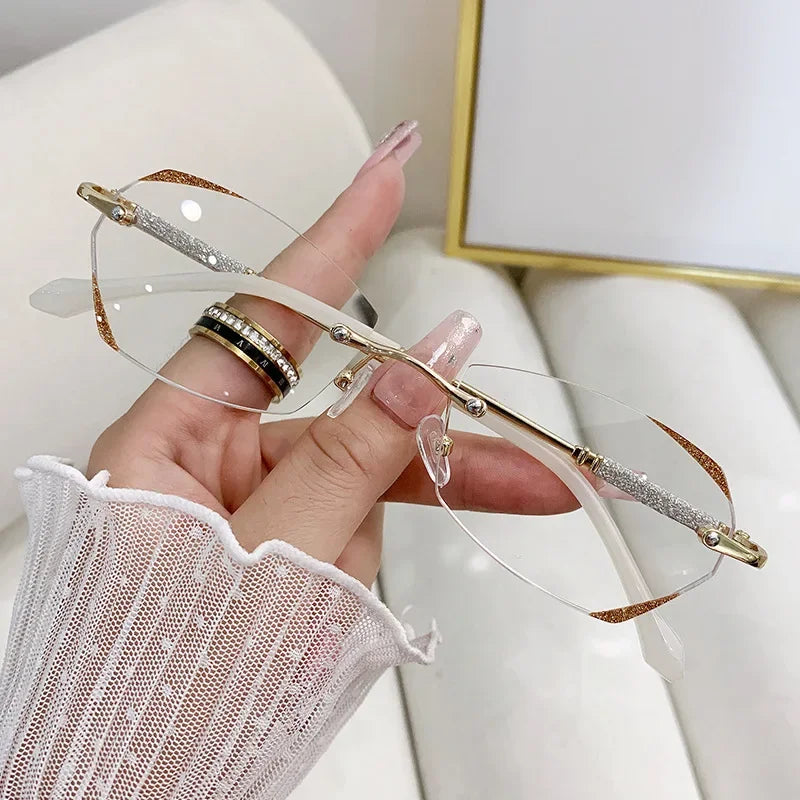 Óculos de Grau Feminino sem Aro com Proteção Luz Azul