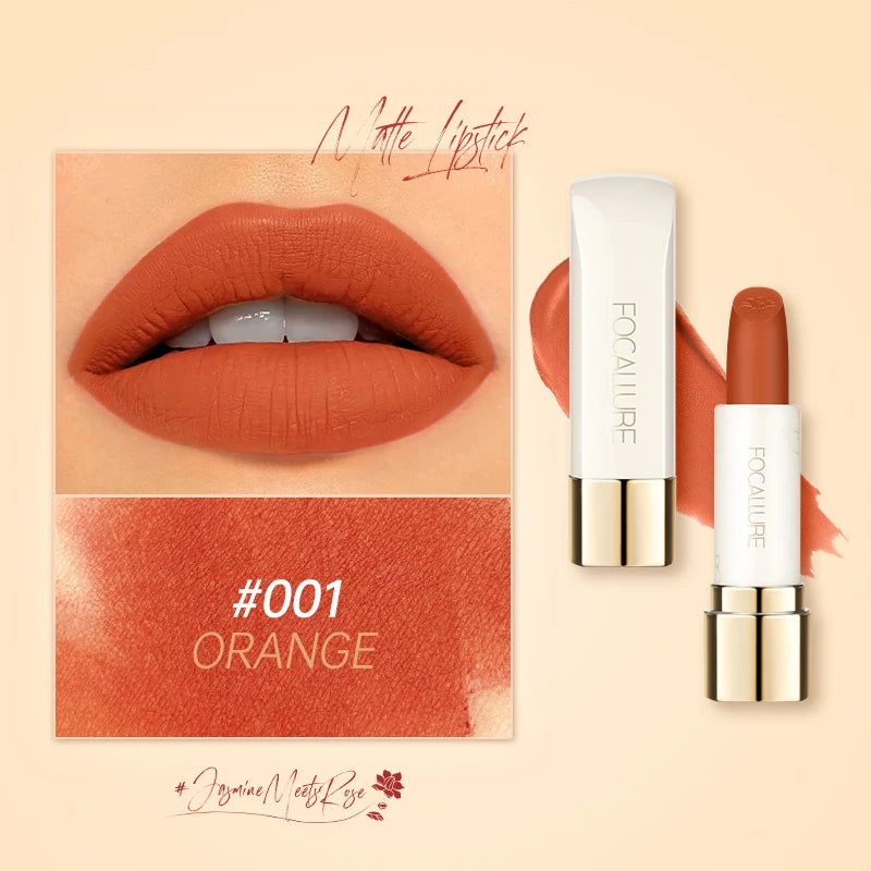 Wholesale FOCALLURE Natural Matte Lipstick Waterproof Smooth Moisturizing Lip Balm Lightweight Lip Glaze Makeup Cosmetics