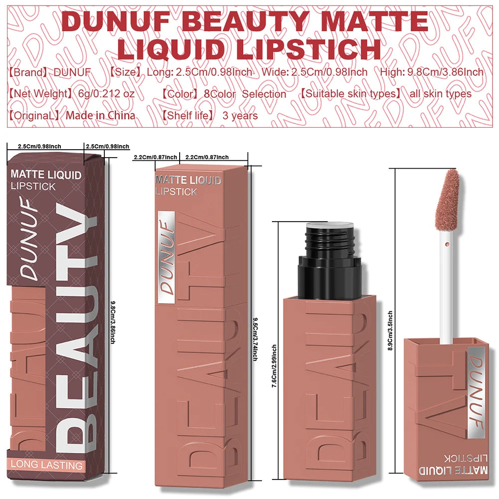 Gloss Labial Matte Aveludado À Prova D'água – Cores Duradouras