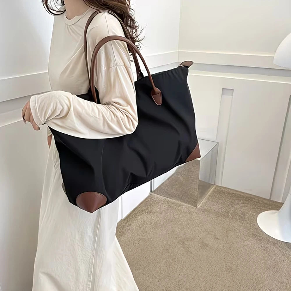 Bolsa Tote Feminina de Grande Capacidade, Casual e Versátil para Viagem e Academia