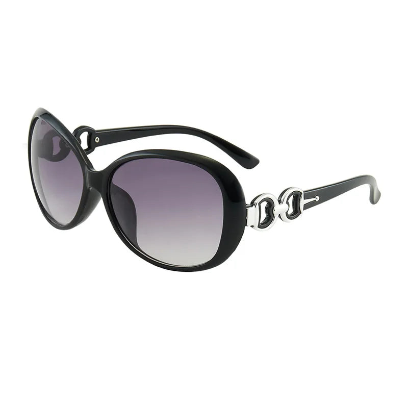 Óculos de Sol Feminino Oval Grande Clássico – Lente Degradê UV400