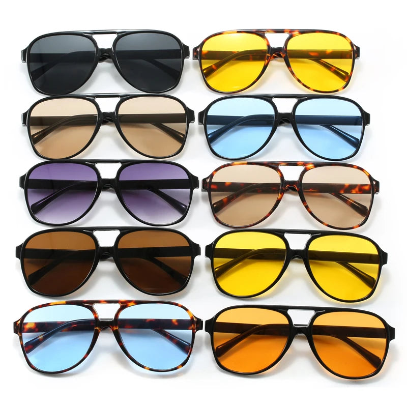 Óculos de Sol Degradê com Armação Grande Quadrada UV400