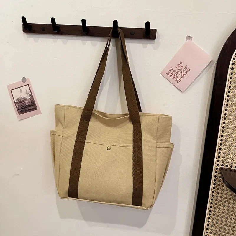 Bolsa Shopper de Lona Feminina Grande