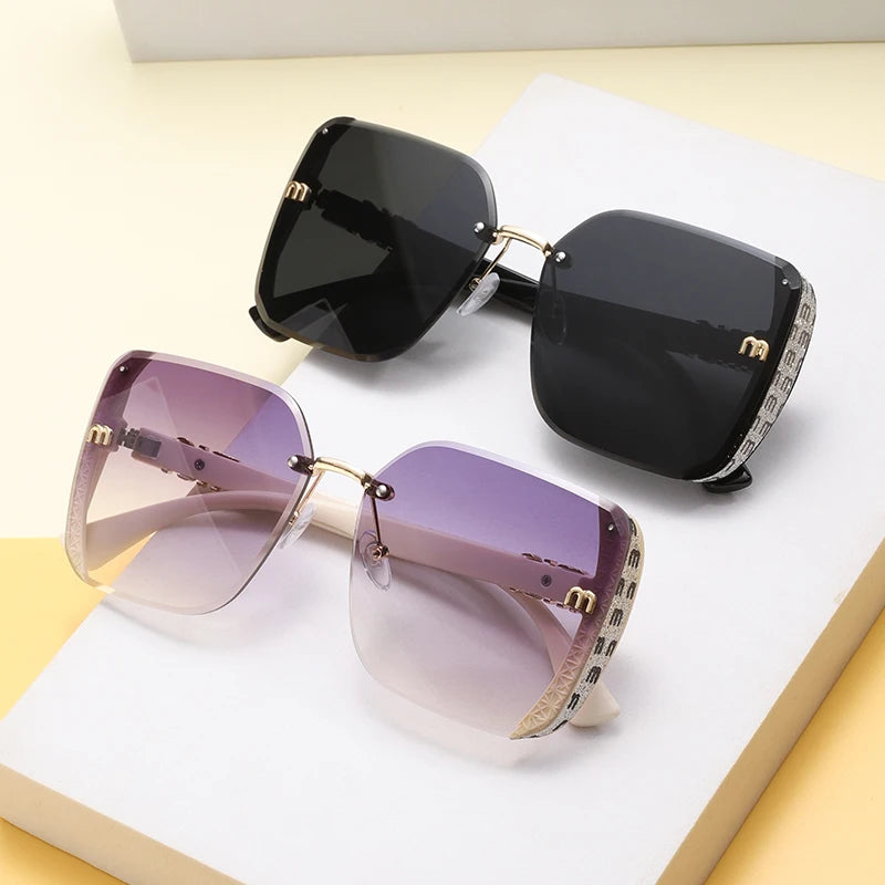 Óculos de Sol Feminino Sem Aro com Proteção UV400