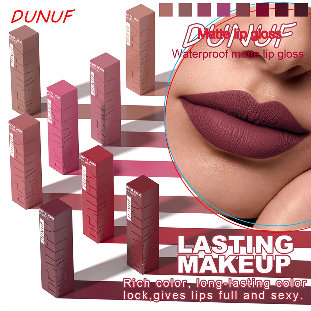 Gloss Labial Matte Aveludado À Prova D'água – Cores Duradouras