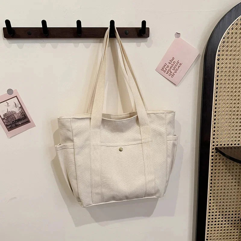 Bolsa Shopper de Lona Feminina Grande