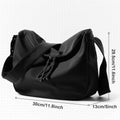 Bolsa Transversal de Lona com Alça Ajustável Estilo Carteiro Unissex para Viagem