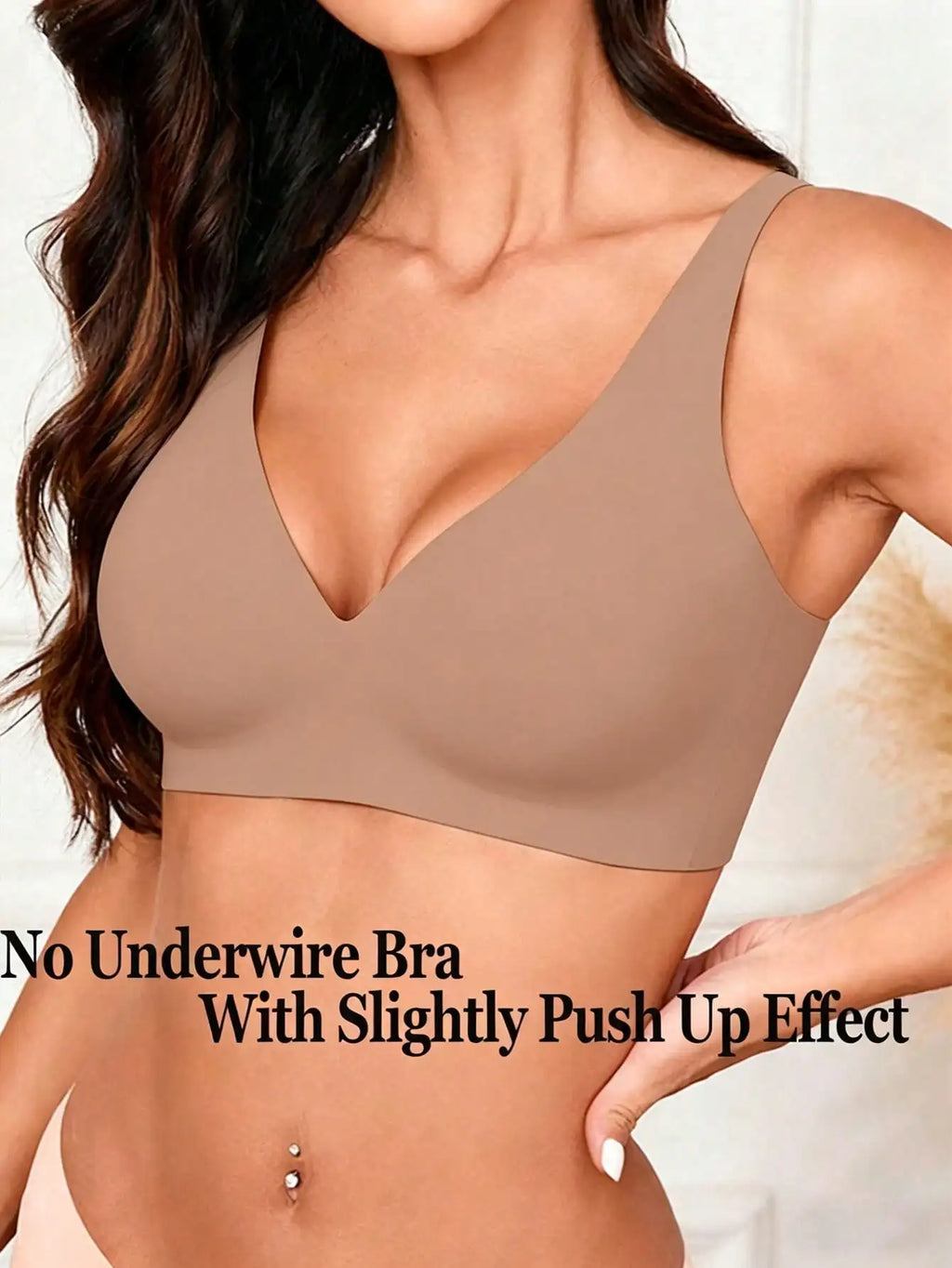 Sutiã Sem Costura com Bojo Removível Tipo Top – Confortável e Invisível sob a Roupa