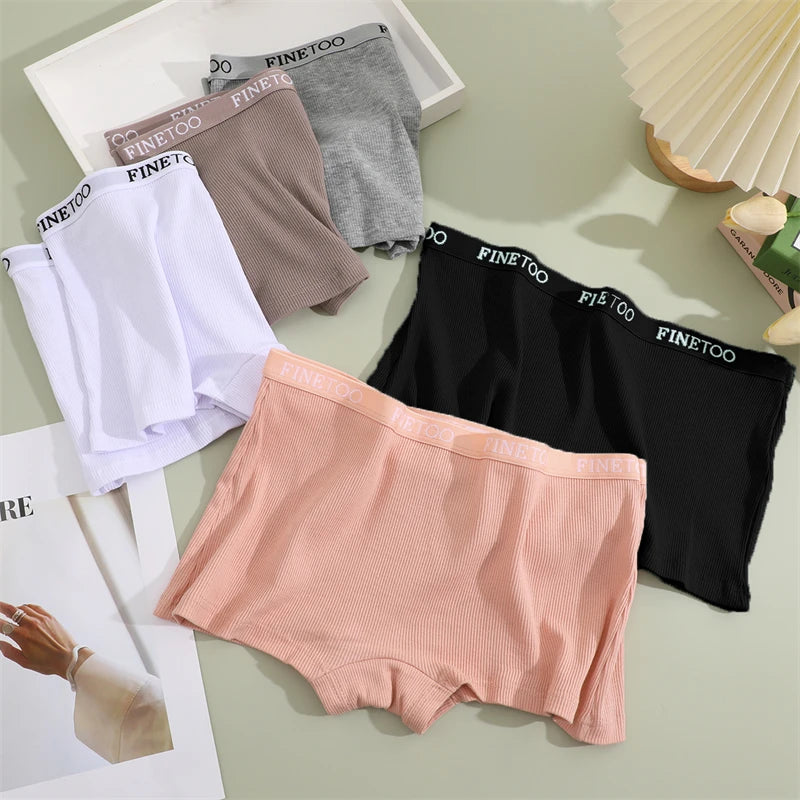 Calcinha Boxer Sem Costura de Seda Gelo Cor Lisa Feminina Plus Size
