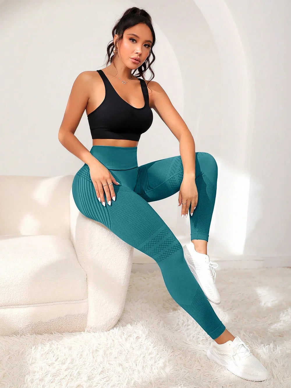 Calça Legging Esportiva Cintura Alta Levanta Bumbum – Fitness, Corrida e Yoga