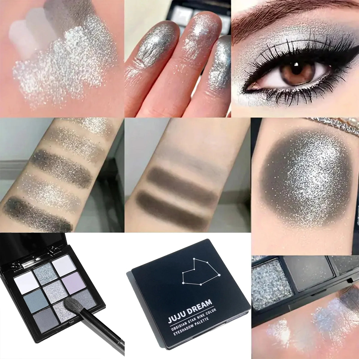 Paleta de Sombras 9 Cores Matte e Cintilante – Alta Pigmentação