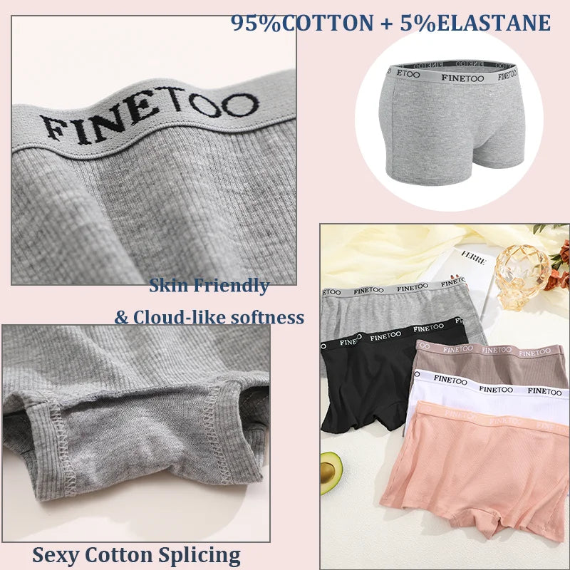 Calcinha Boxer Sem Costura de Seda Gelo Cor Lisa Feminina Plus Size