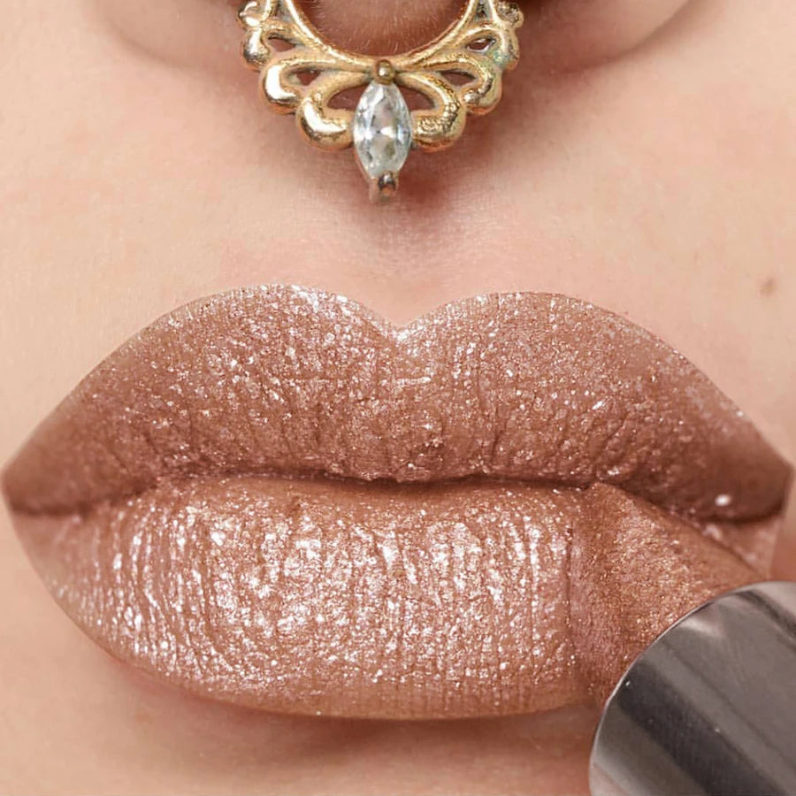 Batom Glitter Metálico Perolado – 21 Cores de Longa Duração