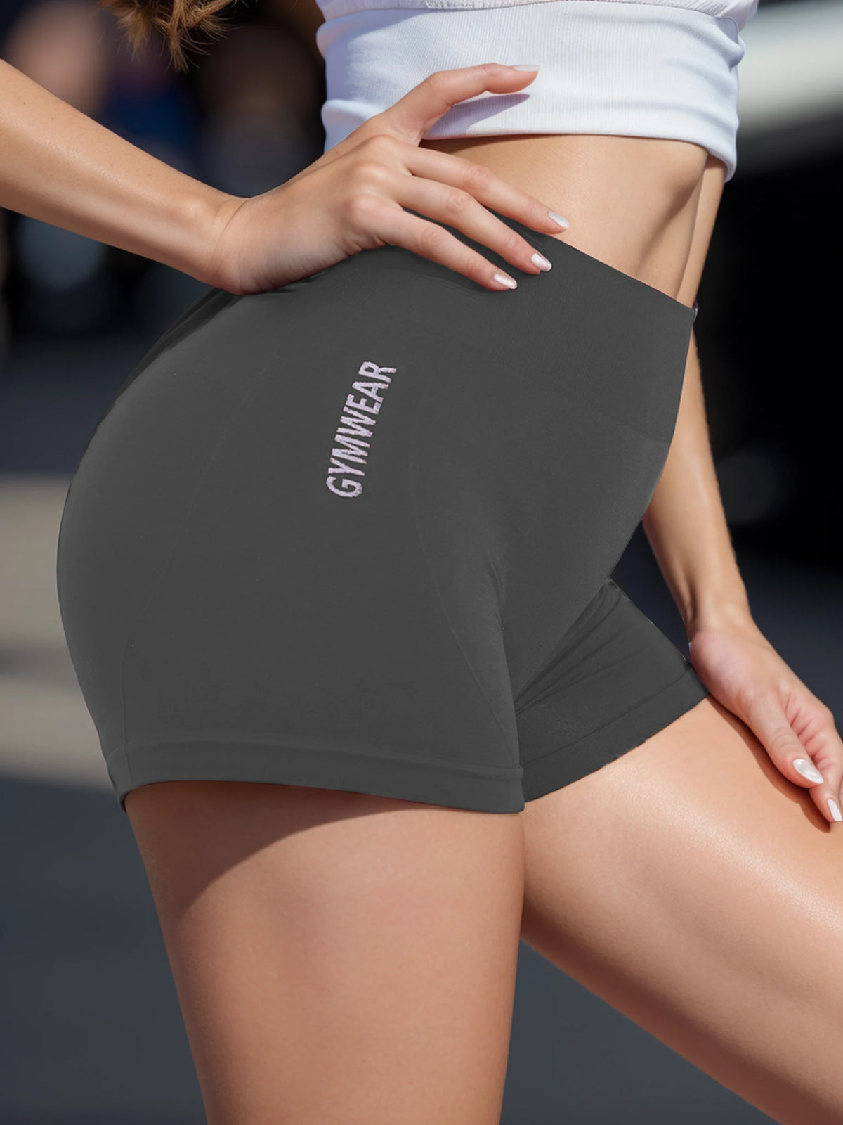 Shorts Fitness Feminino Cintura Alta – Academia, Corrida e Yoga