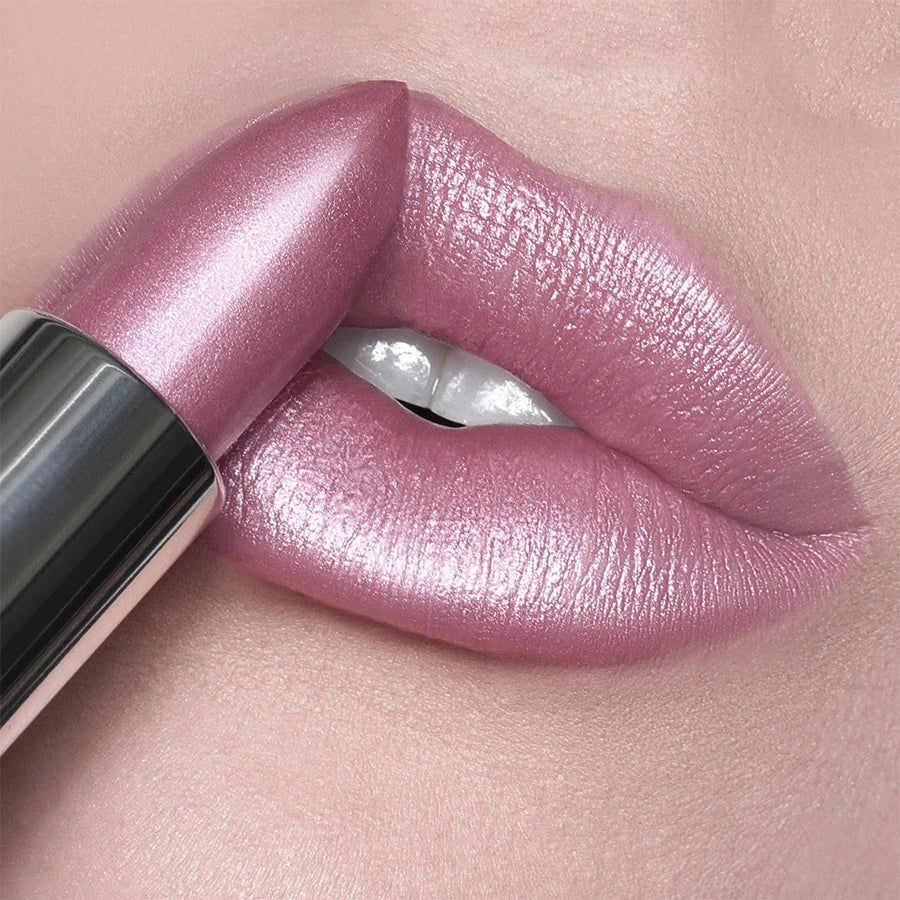 Batom Glitter Metálico Perolado – 21 Cores de Longa Duração